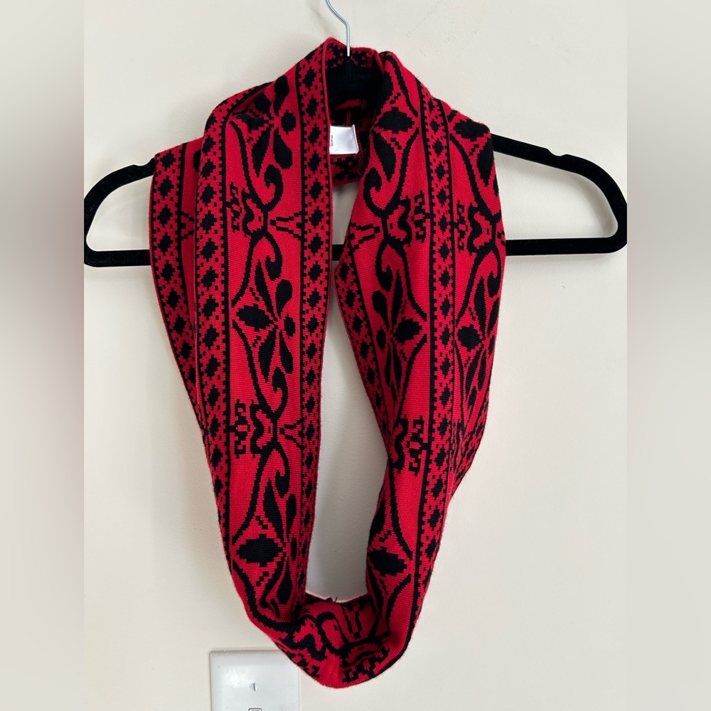 Red and Black Infinity Cowl Scarf - Belk - Picture 6 of 6
